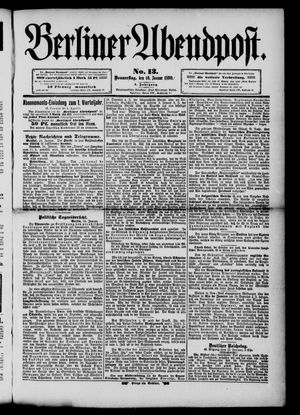 Berliner Abendpost vom 16.01.1890