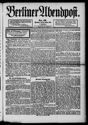 Berliner Abendpost on Feb 25, 1890