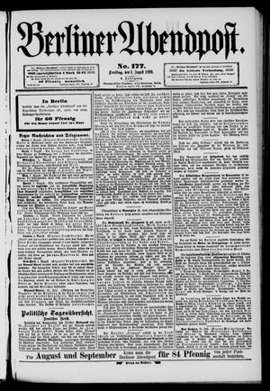 Berliner Abendpost on Aug 1, 1890