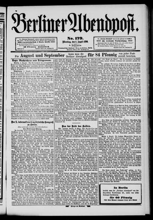 Berliner Abendpost vom 04.08.1890