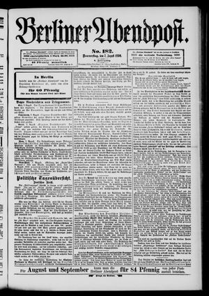 Berliner Abendpost vom 07.08.1890