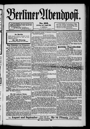 Berliner Abendpost vom 08.08.1890