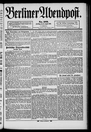 Berliner Abendpost vom 15.08.1890