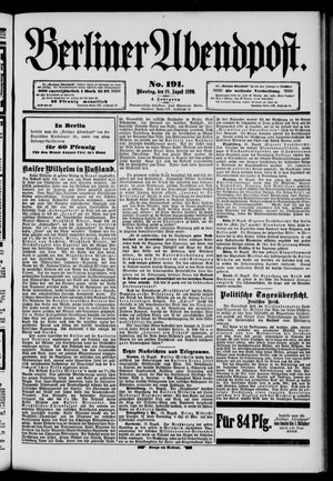 Berliner Abendpost on Aug 18, 1890