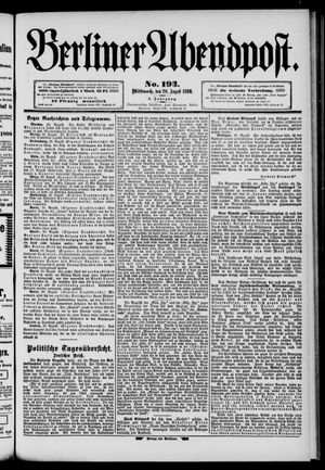 Berliner Abendpost vom 20.08.1890
