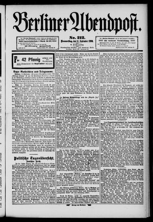 Berliner Abendpost vom 11.09.1890