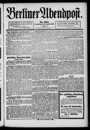 Berliner Abendpost vom 13.09.1890