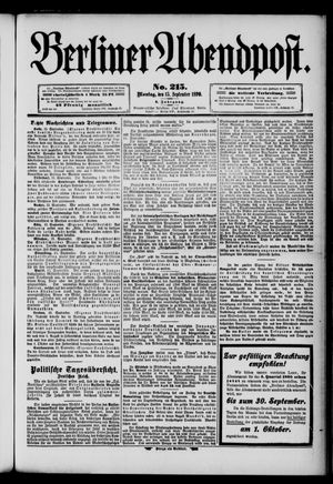 Berliner Abendpost on Sep 15, 1890