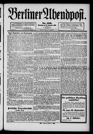 Berliner Abendpost vom 16.09.1890