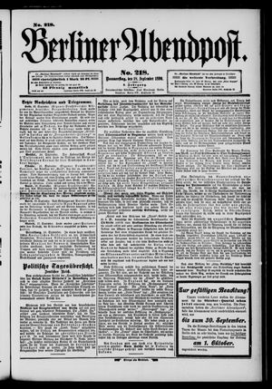 Berliner Abendpost vom 18.09.1890