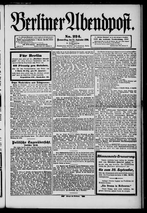Berliner Abendpost vom 25.09.1890