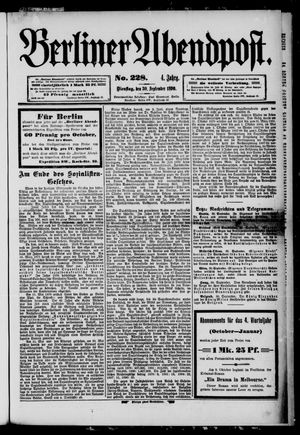 Berliner Abendpost vom 30.09.1890