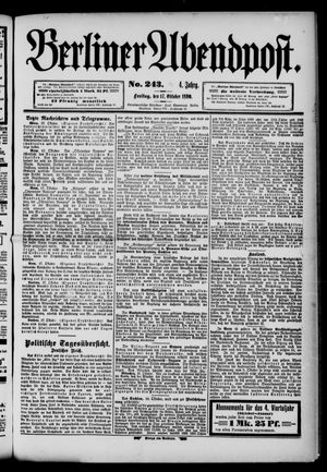 Berliner Abendpost vom 17.10.1890