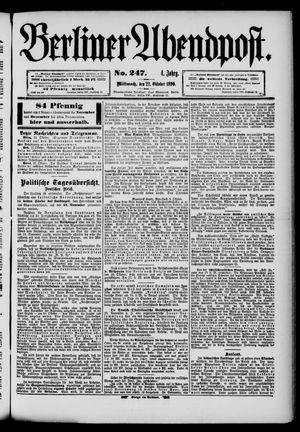 Berliner Abendpost vom 22.10.1890