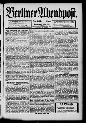 Berliner Abendpost vom 27.10.1890