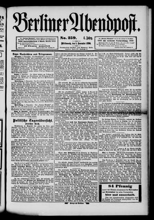Berliner Abendpost vom 05.11.1890