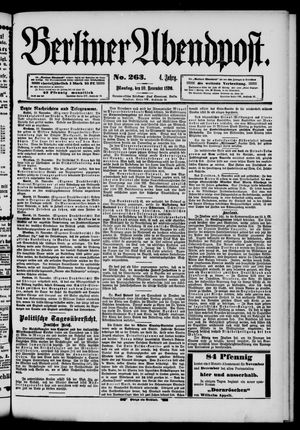 Berliner Abendpost vom 10.11.1890