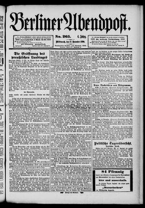 Berliner Abendpost vom 12.11.1890