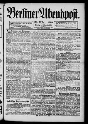 Berliner Abendpost on Nov 18, 1890
