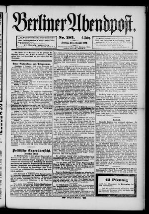 Berliner Abendpost on Dec 5, 1890