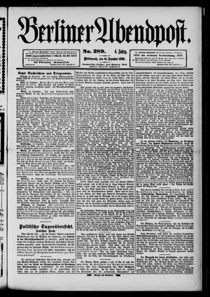 Berliner Abendpost vom 10.12.1890