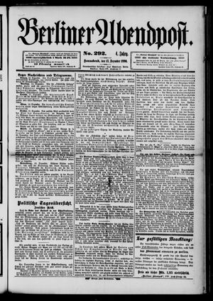 Berliner Abendpost on Dec 13, 1890