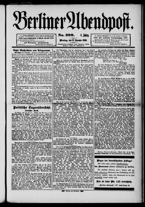 Berliner Abendpost vom 22.12.1890