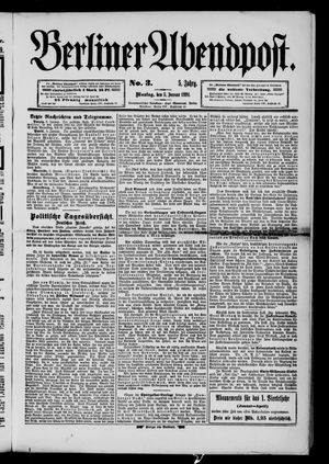 Berliner Abendpost vom 05.01.1891