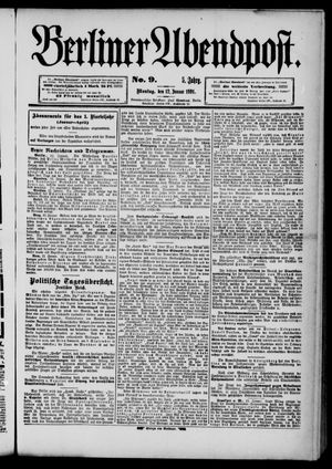 Berliner Abendpost on Jan 12, 1891