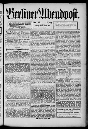 Berliner Abendpost vom 16.01.1891