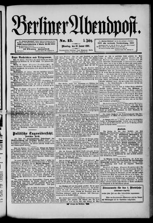Berliner Abendpost vom 19.01.1891
