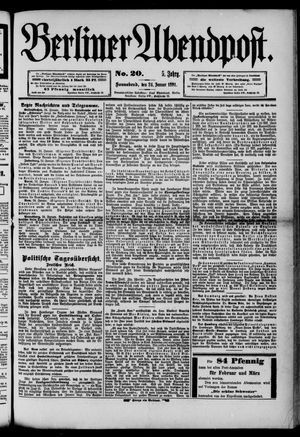 Berliner Abendpost vom 24.01.1891