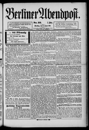 Berliner Abendpost vom 27.01.1891