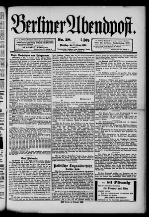 Berliner Abendpost vom 03.02.1891