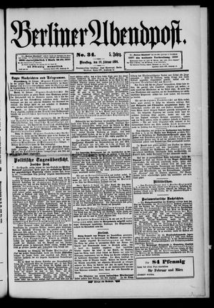 Berliner Abendpost vom 10.02.1891