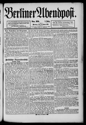 Berliner Abendpost on Feb 16, 1891