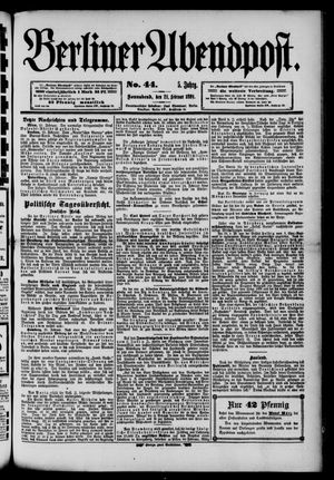 Berliner Abendpost vom 21.02.1891