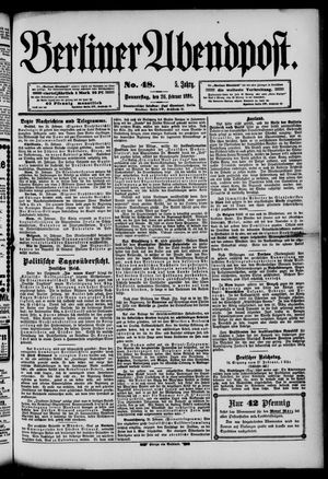 Berliner Abendpost vom 26.02.1891