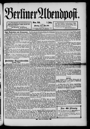 Berliner Abendpost on Mar 2, 1891
