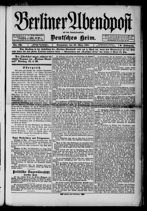 Berliner Abendpost vom 28.03.1891