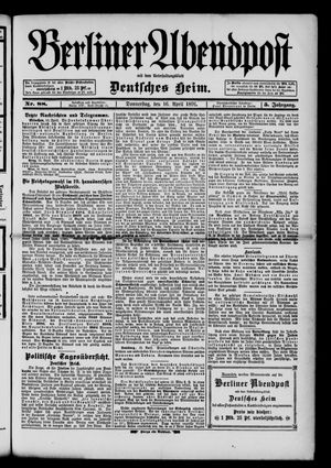 Berliner Abendpost vom 16.04.1891
