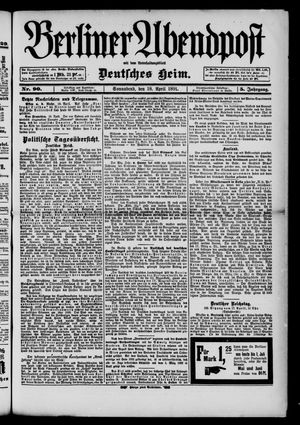 Berliner Abendpost vom 18.04.1891