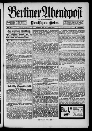 Berliner Abendpost vom 21.04.1891