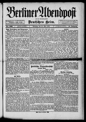 Berliner Abendpost vom 10.05.1891