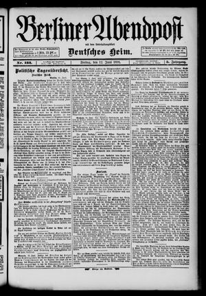 Berliner Abendpost vom 12.06.1891