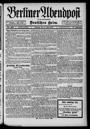 Berliner Abendpost on Jun 14, 1891