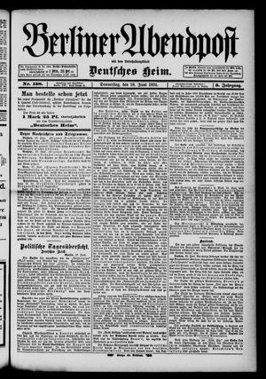 Berliner Abendpost vom 18.06.1891