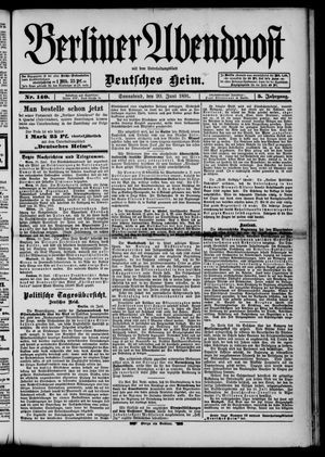Berliner Abendpost vom 20.06.1891