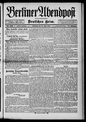 Berliner Abendpost on Jun 24, 1891