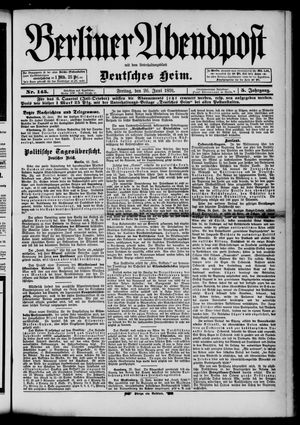 Berliner Abendpost vom 26.06.1891